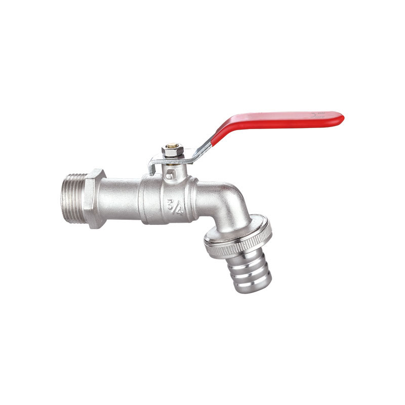 Grifo de agua para jardín con cuerpo de latón color cromo AMT-7003