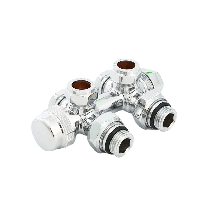 Válvula de radiador manual de latón cromado AMT-4036