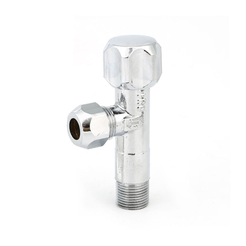 Válvula de ángulo de latón con tapa de pared AMT-5028